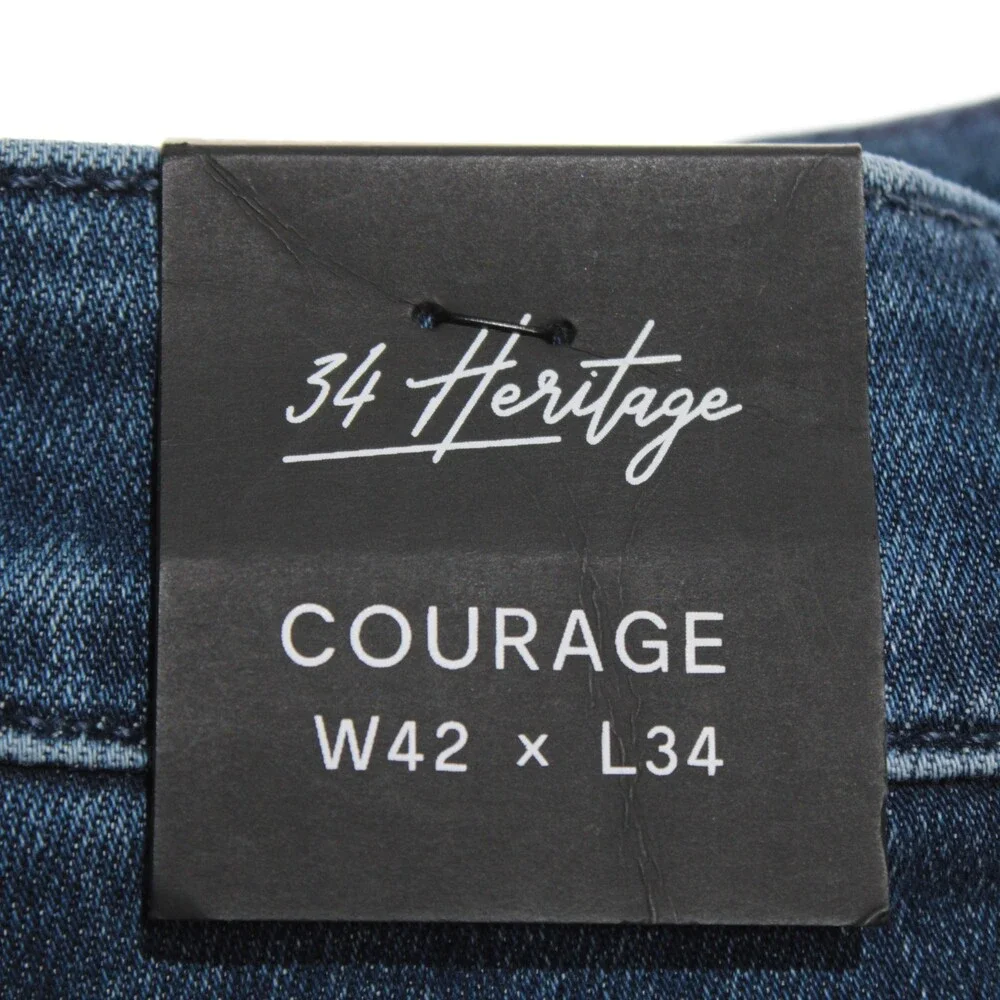 34 Heritage NWT Mid-Rise Straight Leg Jeans Size 42 x 34 US in Blue Cotton Blend